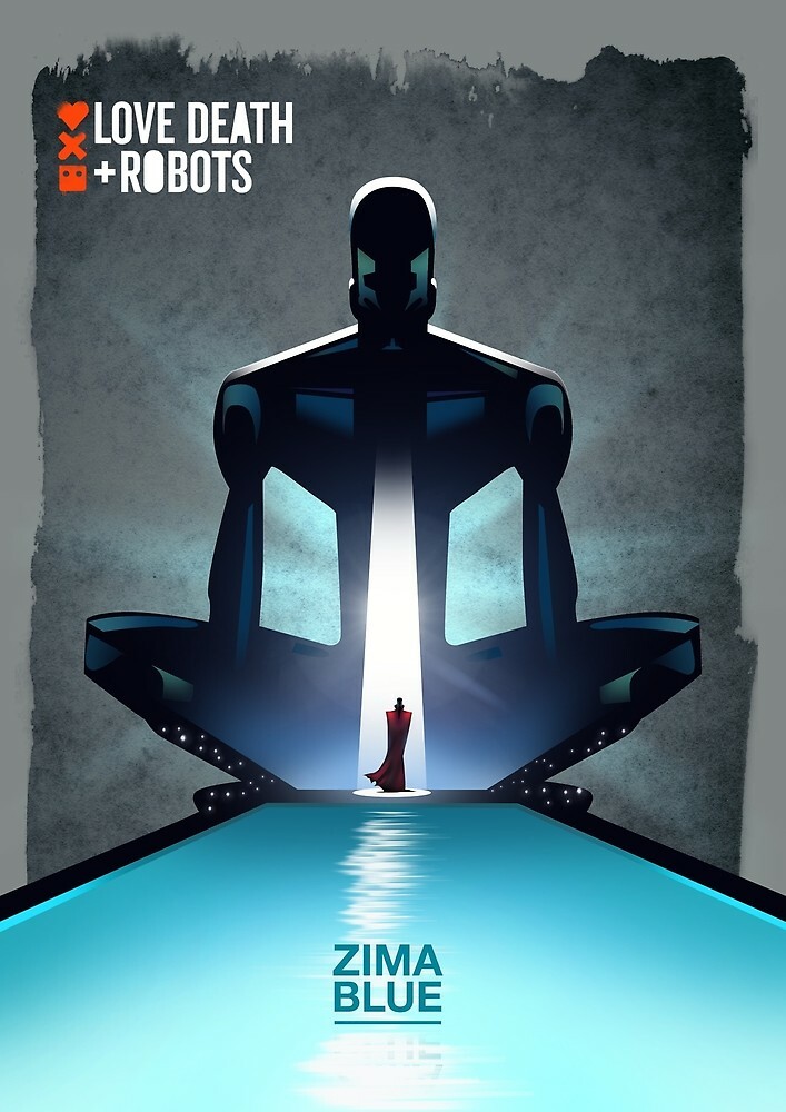Cartaz do episódio Zima Blue da série Love, Death & Robots Cartaz do episódio Zima Blue da série Love, Death & Robots