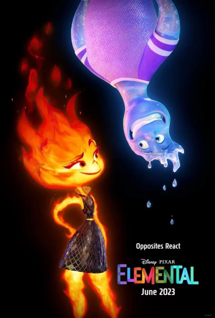 Cartaz do filme Elemental da Pixar