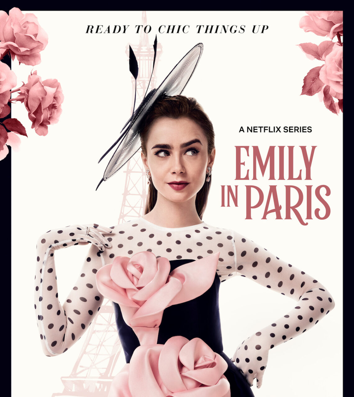 Cartaz da quarta temporada da série Emily em Paris da Netflix